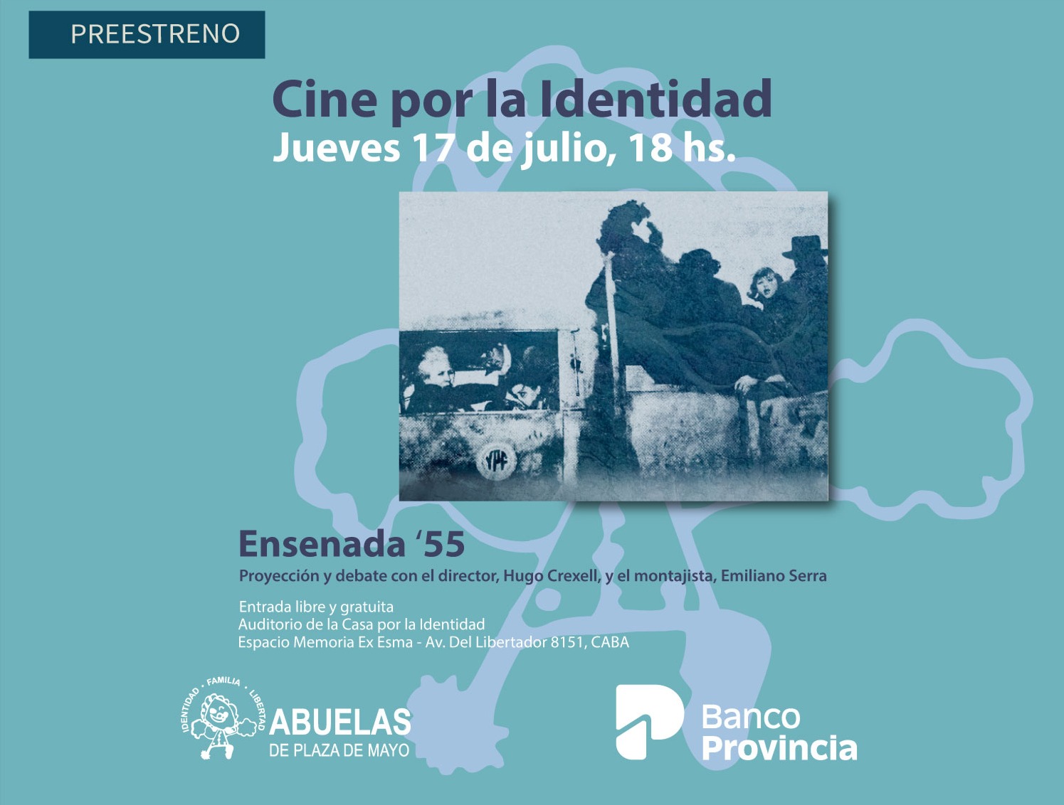 Cine por la Identidad continúa con el preestreno de “Ensenada ‘55”